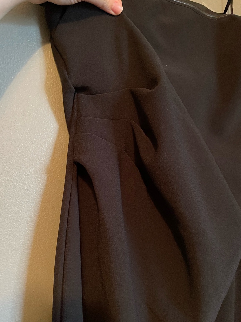 NWT Open Edit Sz XL Women’s Black Ruched Tube Strapless Maxi Slit Dress Ret $79! - Picture 5 of 13